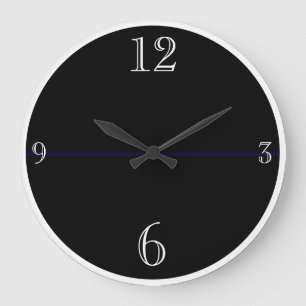 Modern Black and White Large Clock