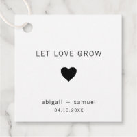 Modern Black and White Let Love Grow Wedding