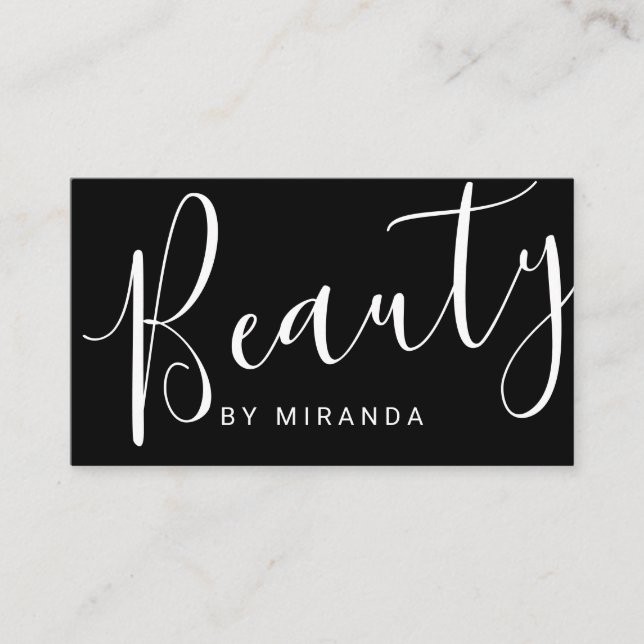 Modern Black and White Makeup Artist Appointment (Front)