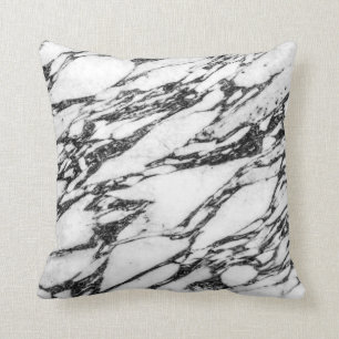 Modern Black and White Marble Stone Cushion