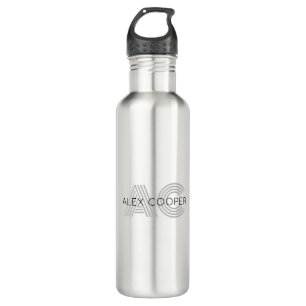 Modern Black and White Monogram 710 Ml Water Bottle