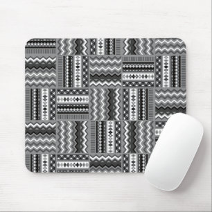 Modern black and white mouse pad