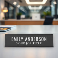 Modern Black and White Office Employee