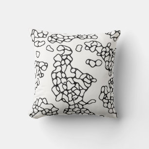 Modern Black and White Pattern Cushion