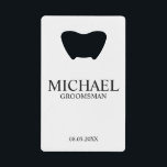 Modern Black and White Personalised Groomsman<br><div class="desc">Modern Black and White Personalised Groomsman Gifts
featuring personalised groomsman's name,  title and wedding date in classic serif font style.

Also perfect for Best Man,  Father of the Bride and more.</div>