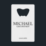 Modern Black and White Personalised Groomsman<br><div class="desc">Modern Black and White Personalised Groomsman Gifts
featuring personalised groomsman's name,  title and wedding date in classic serif font style.

Also perfect for Best Man,  Father of the Bride and more.</div>