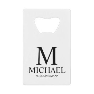 Modern Black and White Personalised Groomsman