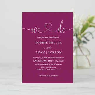 Modern black and white Photo Wedding Invitation