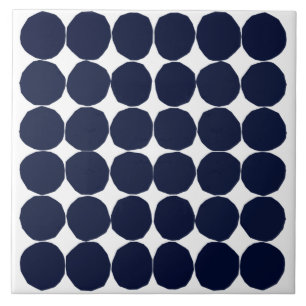 Modern black and white polka dot tile