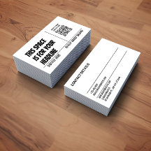 Modern Black and White QR Code Business Card