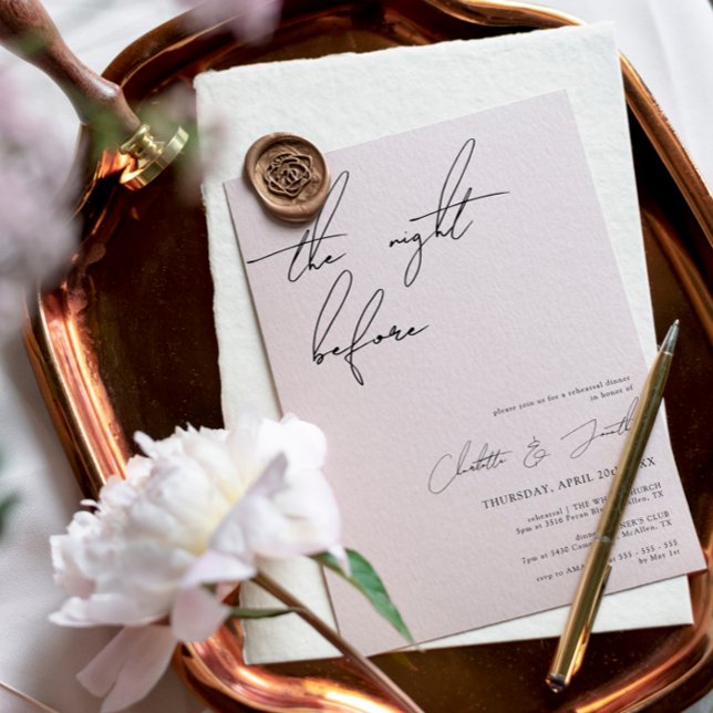 Modern Black and White Rehearsal Dinner Invitation (Creator Uploaded)