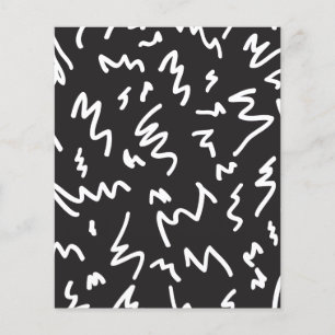 Modern black and white spiral Scrapbook Paper