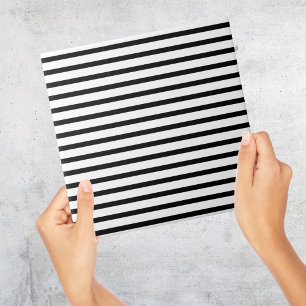 Modern black and white stripe pattern tile