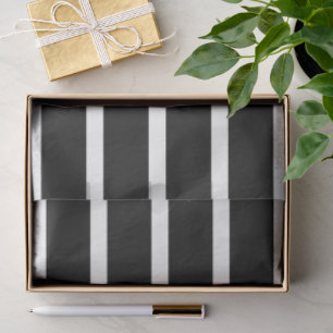 Modern Black and White Stripe Tissue Paper