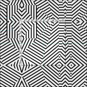 Modern Black and White Stripes Geometric Pattern Fabric