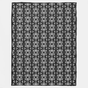 Modern black and white stylish Tao Fleece Blanket