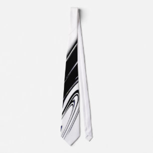 Modern Black and White Tie