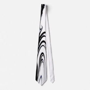 Modern Black and White Tie