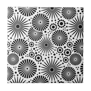 Modern black and white Tile