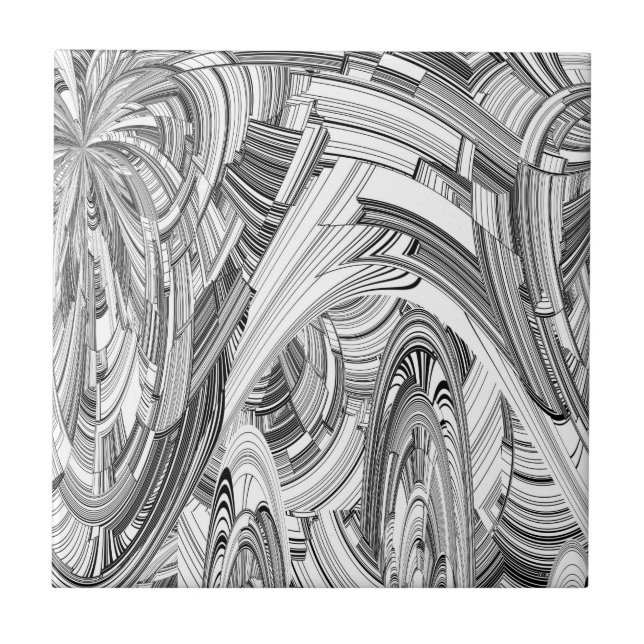 Modern Black and White Tile (Front)