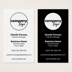 MODERN BLACK AND WHITE TWO SIDED LOGO BRAND