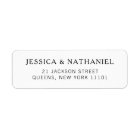 Modern Black and White Wedding Return Address