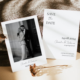 Modern Black and White Wedding Save the Date
