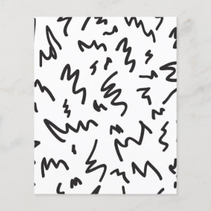 Modern black and white zig zag Scrapbook Paper