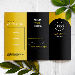 Modern Black and Yellow Business Brochure