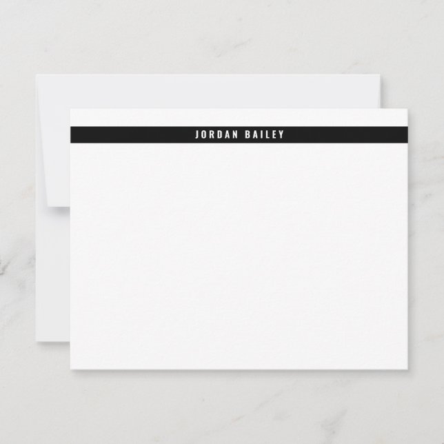 Modern Black Band Professional Technical Card (Front)