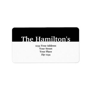 Modern Black Banner Label