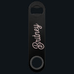 Modern Black Blush Dusty Pink Monogram and Name<br><div class="desc">The Modern Black Blush Dusty Pink Monogram and Name Bar Key combines elegance and practicality. This bar key features a sleek black finish with accents of blush dusty pink, showcasing a stylish contrast. Personalisation with your monogram and name adds a touch of sophistication, making it a perfect addition to any...</div>