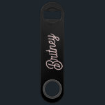 Modern Black Blush Dusty Pink Monogram and Name<br><div class="desc">The Modern Black Blush Dusty Pink Monogram and Name Bar Key combines elegance and practicality. This bar key features a sleek black finish with accents of blush dusty pink, showcasing a stylish contrast. Personalisation with your monogram and name adds a touch of sophistication, making it a perfect addition to any...</div>