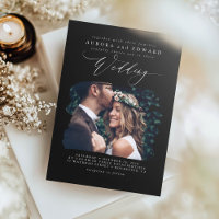 Modern Black Boho Wedding Photo