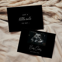 Modern Black Bold "Just A Little Note" Pregnancy