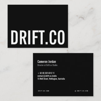 Modern Black Bold Typography Business Card