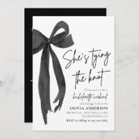 Modern Black Bow Bachelorette Weekend Itinerary