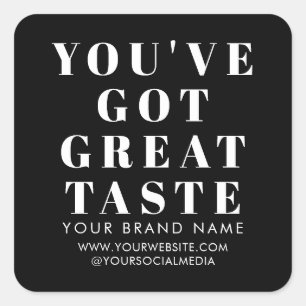 Modern black box packaging label