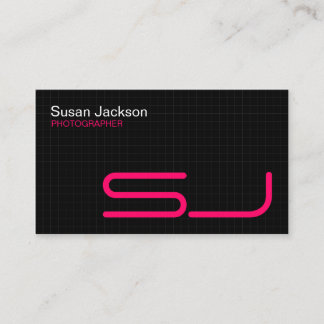 Modern Black Business Card