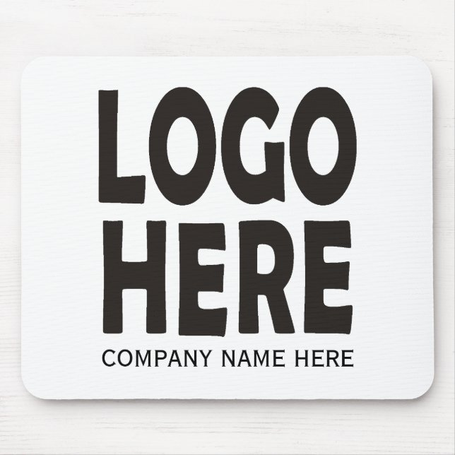 Modern black business custom logo promotional mouse pad (Front)