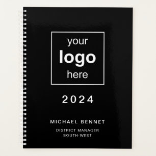 Modern Black Business Logo 2024 Planner