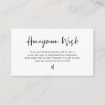 Modern black casual elegance font, Honeymoon Wish Enclosure Card<br><div class="desc">This is the Modern black casual elegance nk,  Script minimalism,  typeface font,  Wedding Enclosure Card. You can change the font colours,  and add your wedding details in the matching font / lettering. #TeeshaDerrick</div>