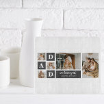Modern Black | Collage Photo | Dad Best Gift  Cutting Board<br><div class="desc">A collage photo is a wonderful gift idea for any dad who loves to reminisce about the good times with family and friends. This type of photo features a collection of photographs creatively arranged and displayed together, often in a theme or layout that reflects the personality or interests of the...</div>