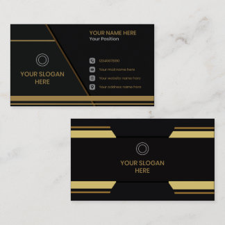 modern black corporate business card design