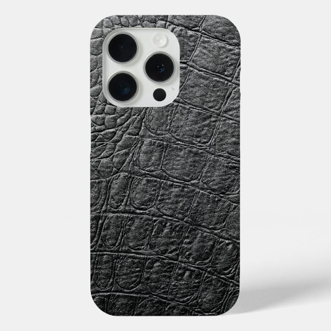 Modern Black Crocodile Case-Mate iPhone Case (Back)