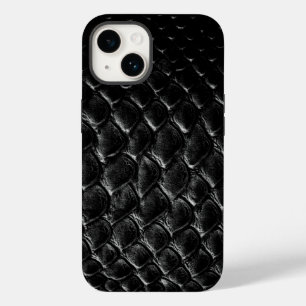 Modern Black Crocodile Case-Mate iPhone 14 Case