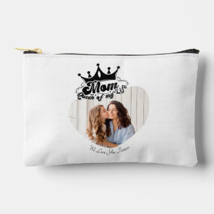 Modern Black Crown, MOM Queen of my life Photos Accessory Pouch
