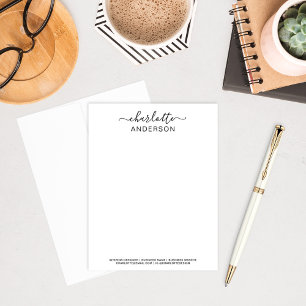 Modern Black Custom Calligraphy Name Business Card