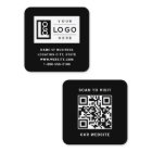Modern Black Custom Logo and QR Code