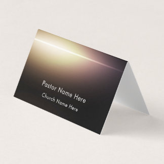 Modern Black Custom Text Christian Church Pastor Business Card